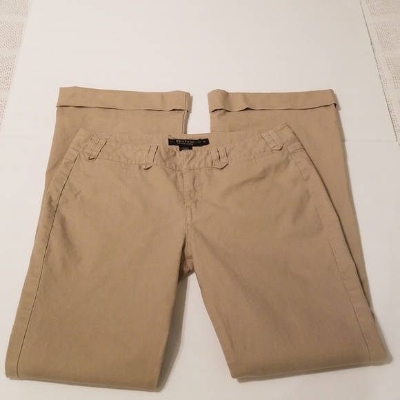 Rampage Women's Khaki Cuffed Legged Pants - Picture 1 of 8